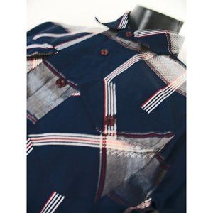 Bay Creek M Men's Plaid Print Buttonup 100%polyester